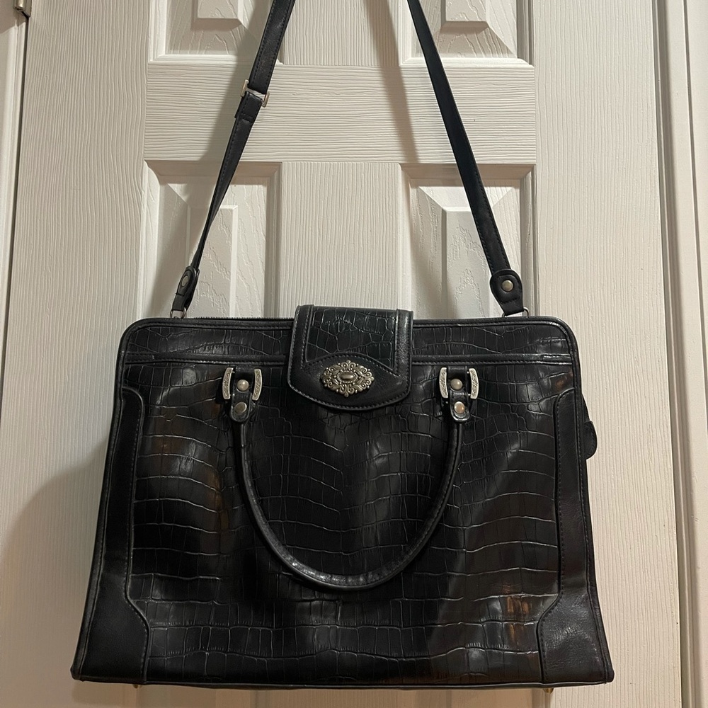 *Like New* Faux Croc Brighton Look Laptop Bag